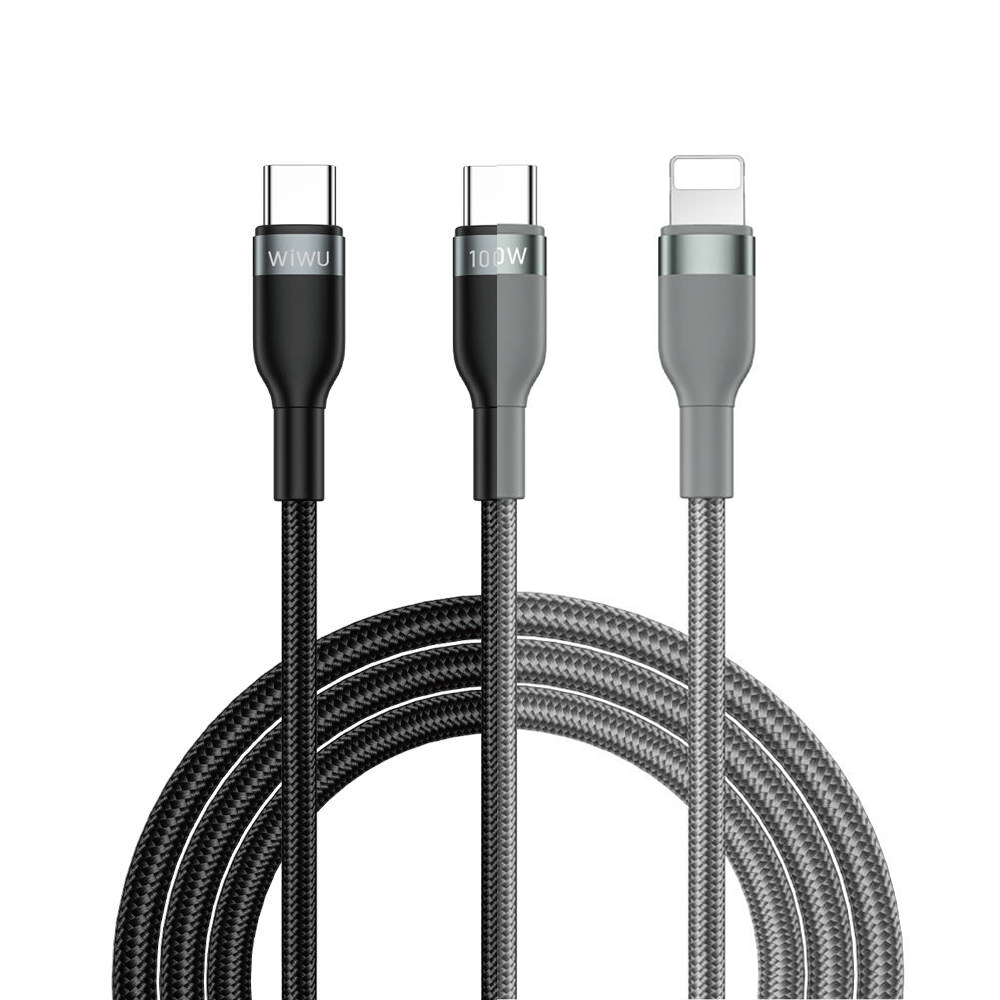 Wiwu Wi-C029 Concise Series 2in1 Type-C to Lightning PD Data and Charging Cable 100W 1.2M