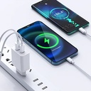 Wiwu WI-U002UKW Quick Fast Charger UK 20W+18W PD+QC