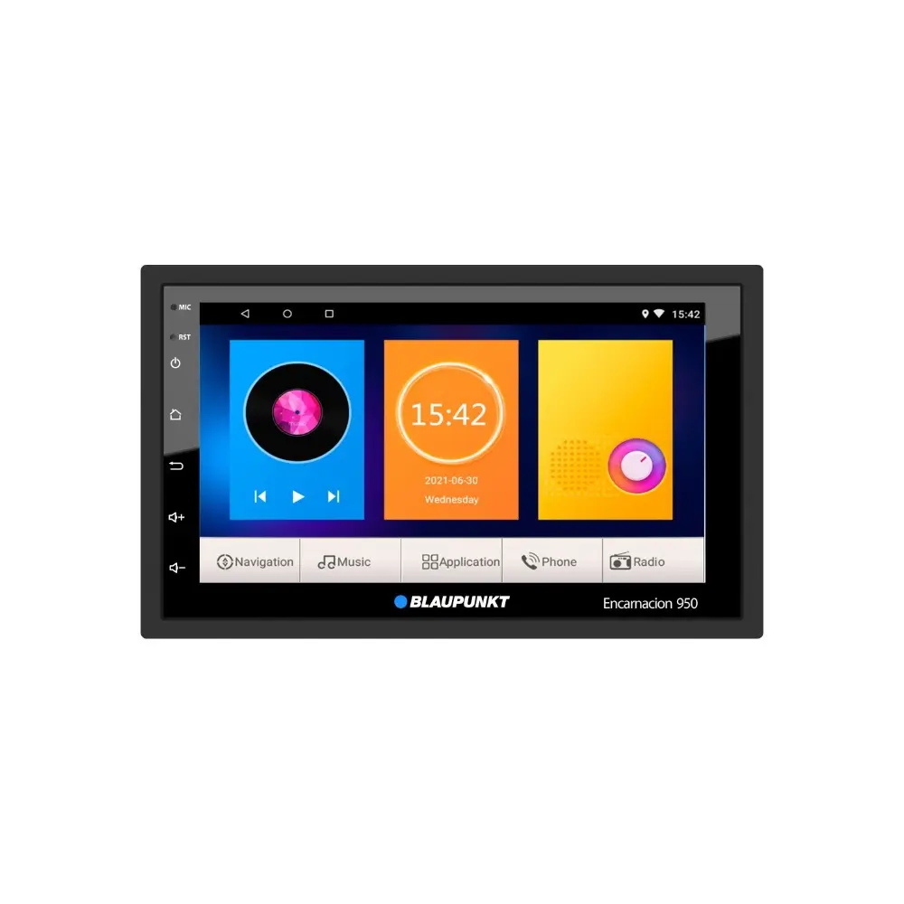 Blaupunkt ENCARNACION 950 7"AM/FM, Double Din Mechless Fixed Face Touchscreen Receiver With Phonelink Wifi(Built in) Bluetooth,2x USB,Phone Link EVO,Android and iPhones)