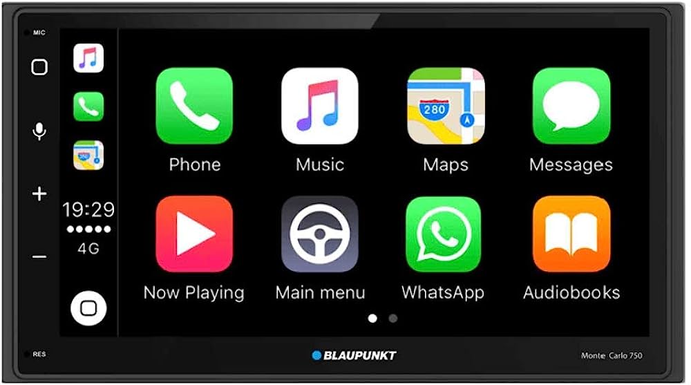 Blaupunkt MonteCarlo 750,6.75"AM/FM Wireless Apple CarPlay and Android Auto Receiver,Linux OS,USB