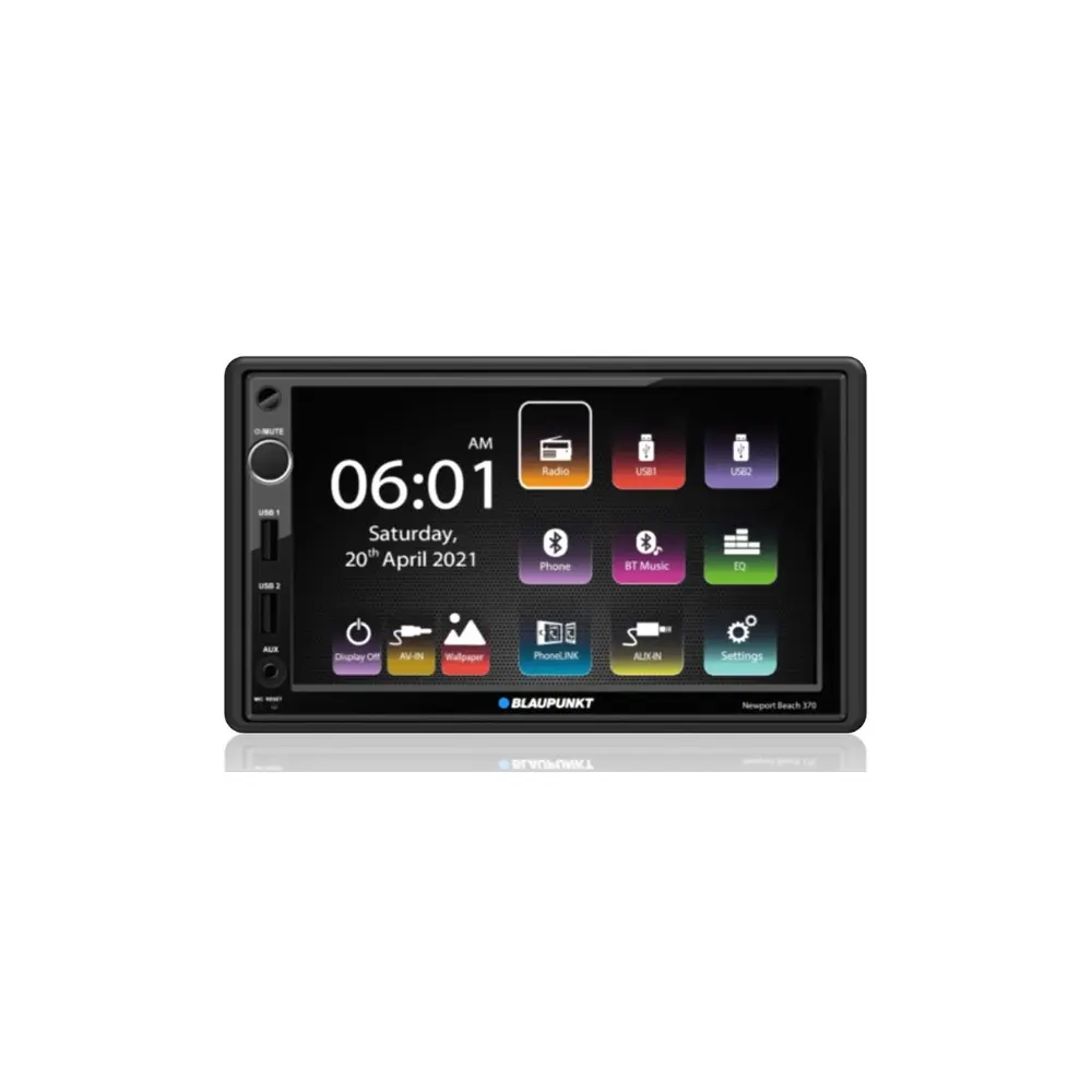 Blaupunkt New Port Beach CAR AUDIO 7″ Display, Multimedia, Linux, GPS, WiFi (Built-in), BT, 2x USB (Front), Aux, AM/FM, Phone Link EVO (Android & iOS phones
