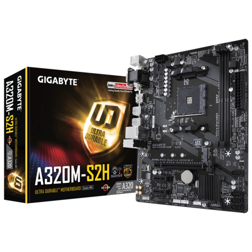 Gigabyte GA-A320M-S2H v1 DDR4 Motherboard AMD AM4 mATX