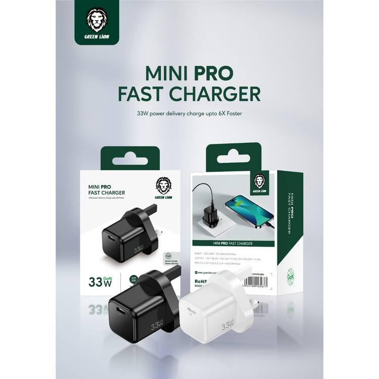 Green Mini Pro Fast PD Charger 33W UK
