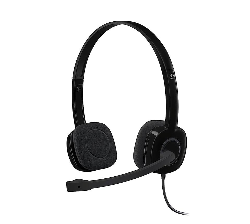 Logitech 3.5 mm Analog Stereo Headset H151 with Boom Microphone - Black