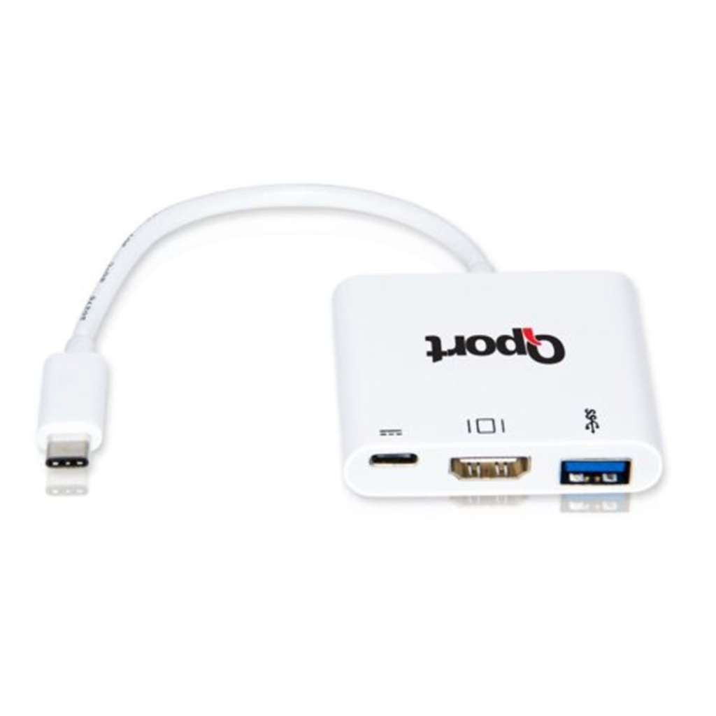 Qport Q-TH03 Type C to HDMI 4K +USB 3.0 +Type C F 