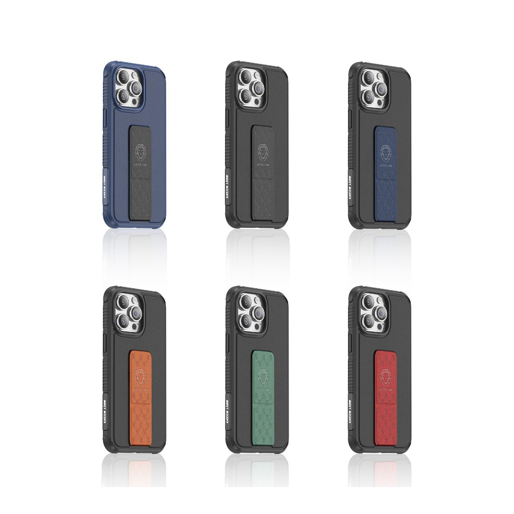 Green Lion Series 79 Case with Leather Wrist Band Stand for iPhone 14 Series