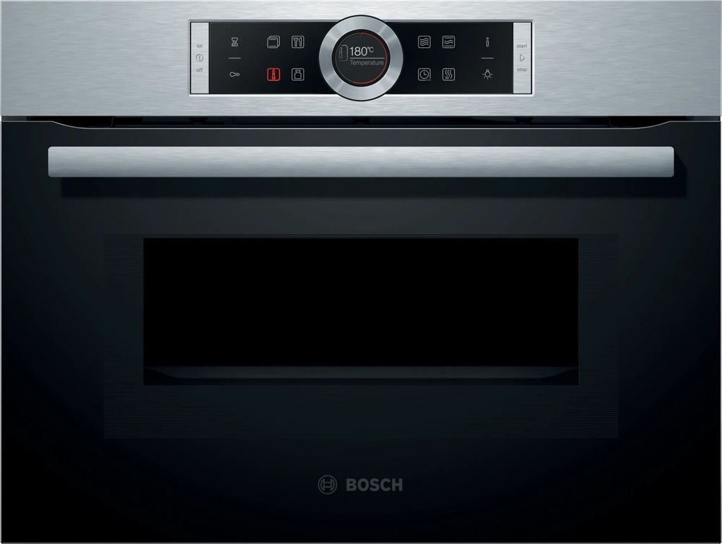 BOSCH CMG633BS1 Serie | 8 Built-in compact oven with microwave function 60x45cm Steel/Black 6 types of heating Oven + Microwave