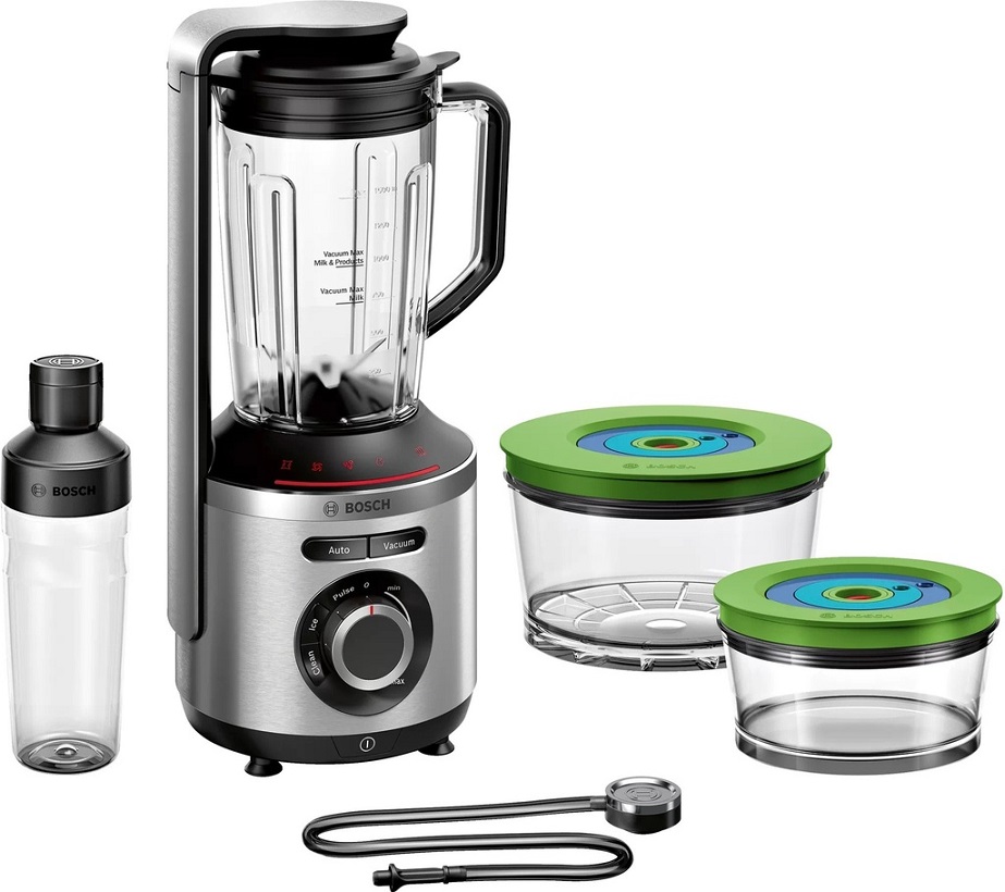 BOSCH MMBV625M Vacuum blender 1000W Silver Variable Speed ​​and Pulse Function Ice Crushing