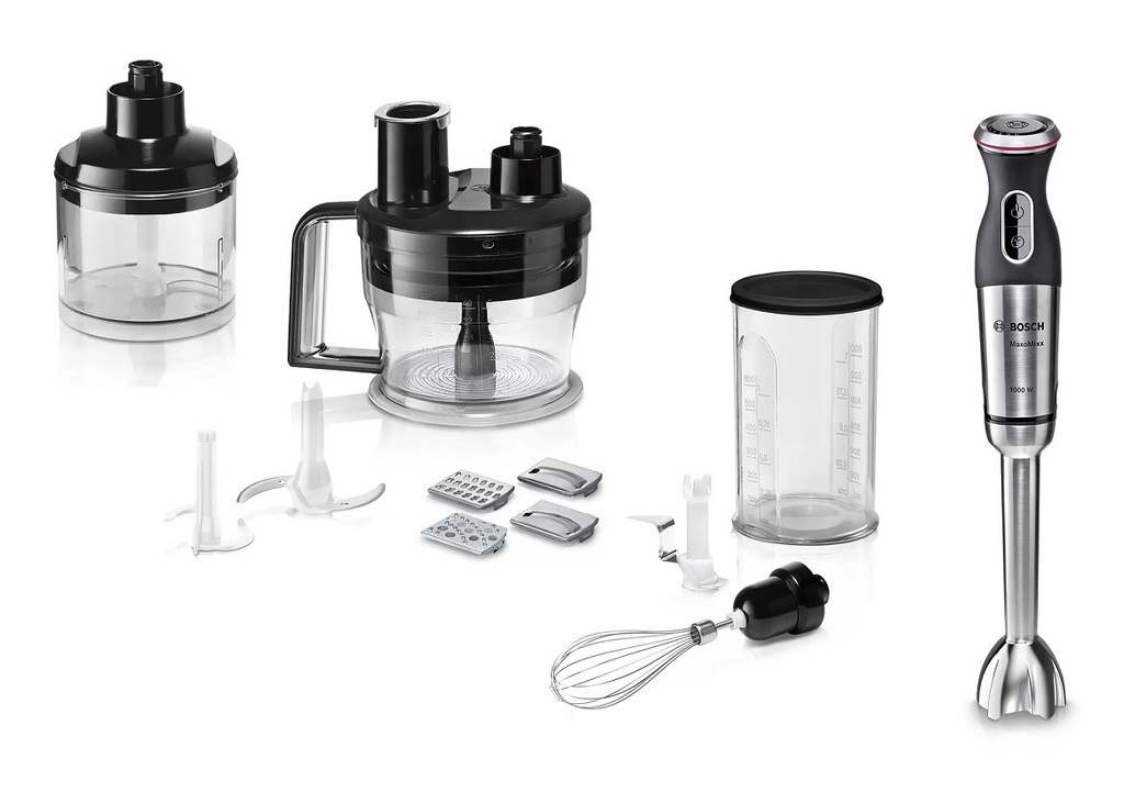 BOSCH MS8CM6190 Hand blender MaxoMixx 1000W Stainless steel Silver/Black Quiet Big Set