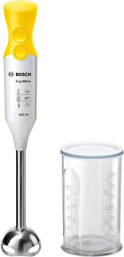 BOSCH MSM66110Y Hand blender ErgoMixx 600W, White/Yellow