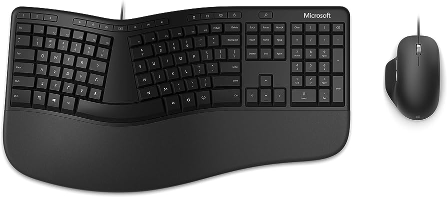 Microsoft Ms Ergonomic Desktop Keyboard and Mouse Combo For Business  Usb Port English