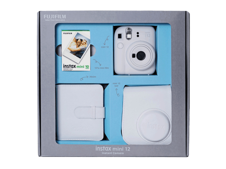 Fujifilm Instax Mini 12 Instant Camera + Minimate Custom Case + Fuji Instax Film 10 Sheets Twin Pack