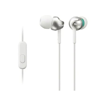 Sony MDR-EX110AP-B Ex Monitor in-Ear Headphones with Microphone (white)