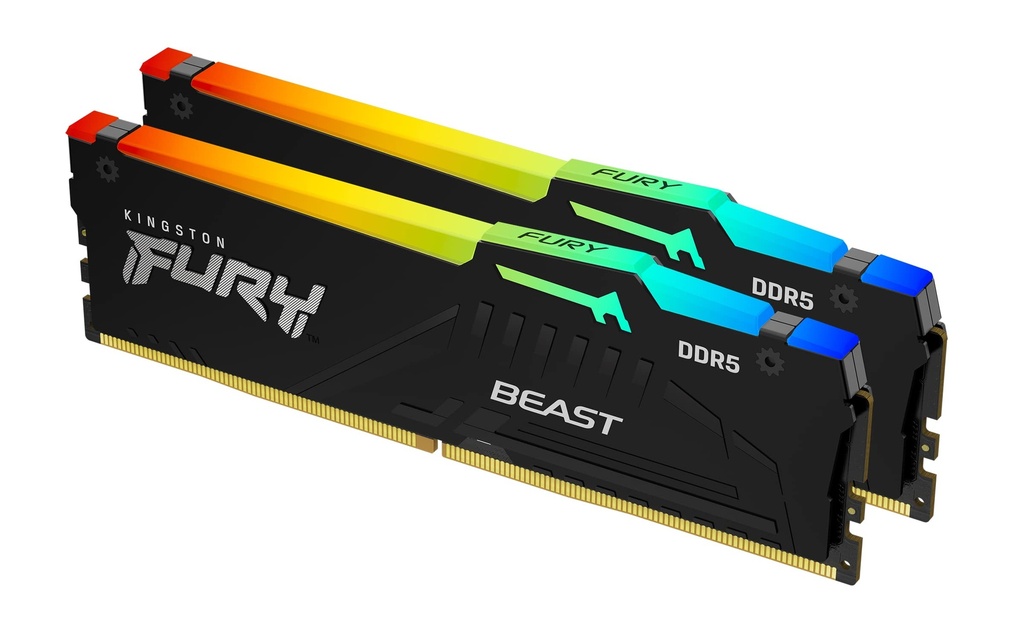 Kingston FURY Beast Black RGB KF556C40BBAK2-64 64GB (32GB x2) DDR5 5600MT/s Memory, DIMM