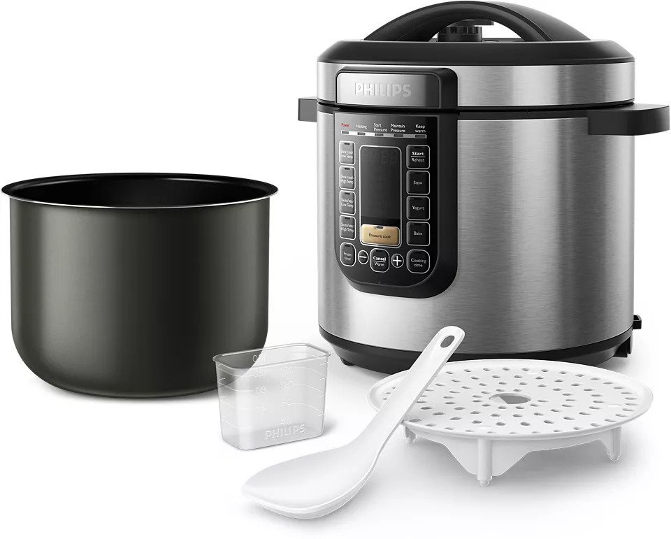 PHILIPS HD2237 Viva Collection All-in-One Multicooker, ProCeramic+ pot, 6L, 1300W