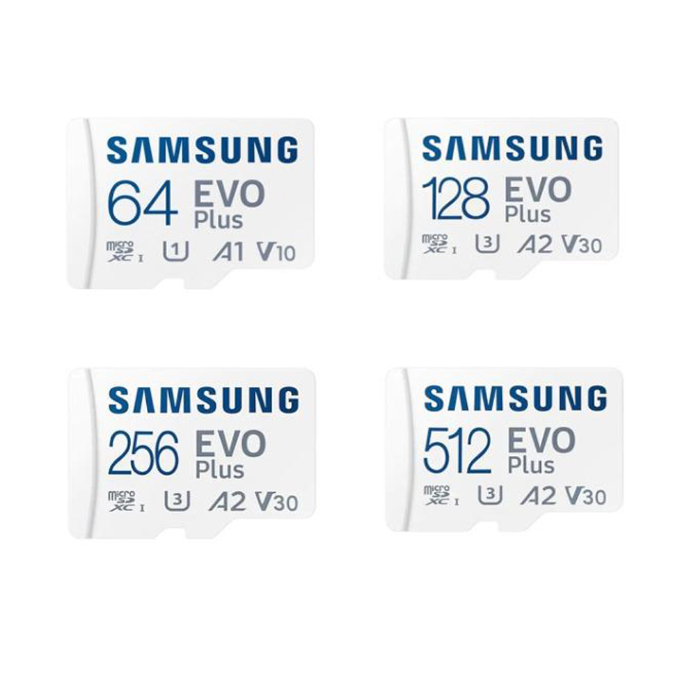Samsung EVO Plus MicroSD 64 to 512GB Transfer Speed up to 130MB/s+ SD Adaptor