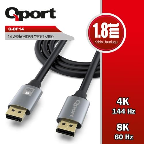 QPORT Q-DP14 1.8M DISPLAY PORT 4K (3840x2160)