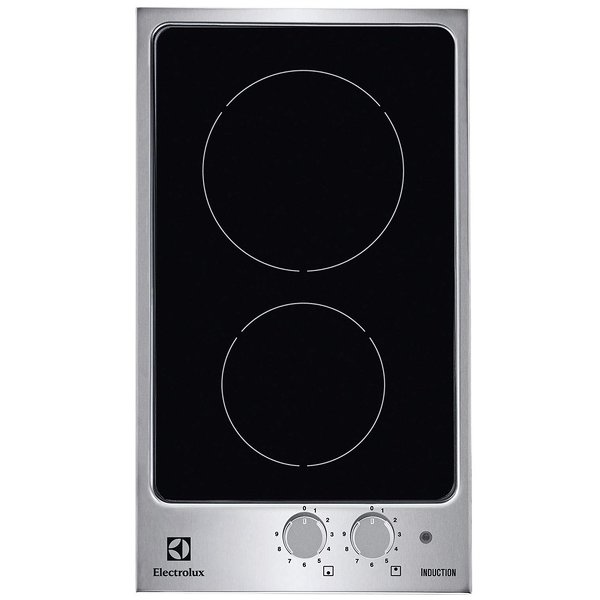 ELECTROLUX EHH3920IOX Induction Domino Cooker, 2 Eyes, Ceramic, Black