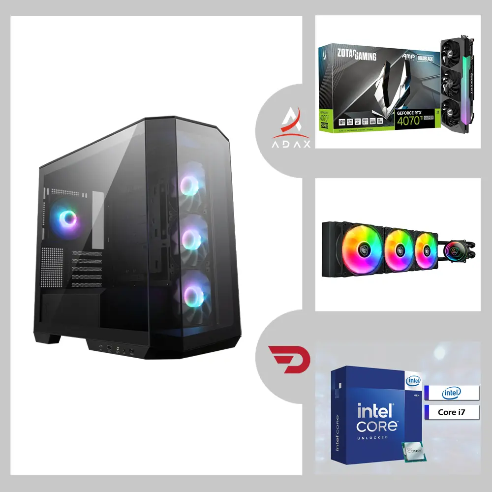Legend LG-137T i7-13700KF, Nvidia RTX 4070 Ti SUPER GPU, 64GB DDR5 RAM, 2TB NVMe SSD, MSI B760 DDR5 Motherboard | Ultra Gaming System