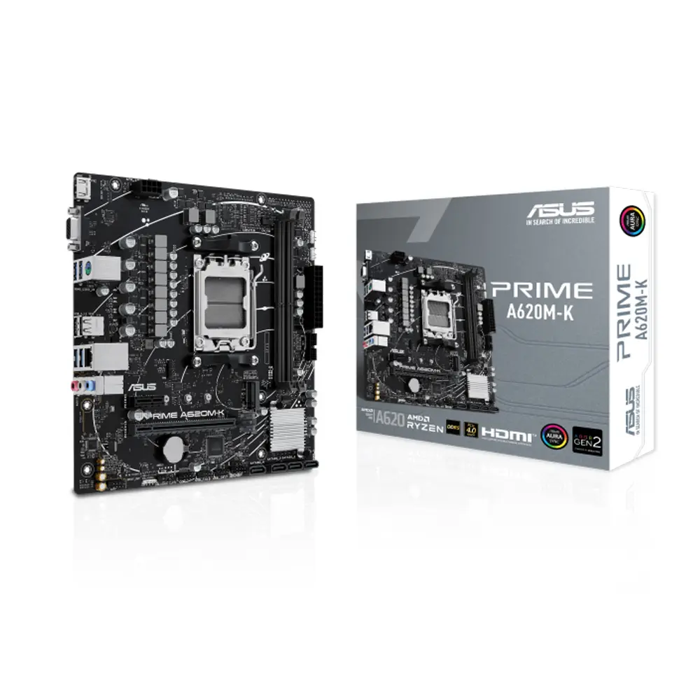 ASUS PRIME A620M-K DDR5 6400+(OC) HDMI VGA M.2 AM5