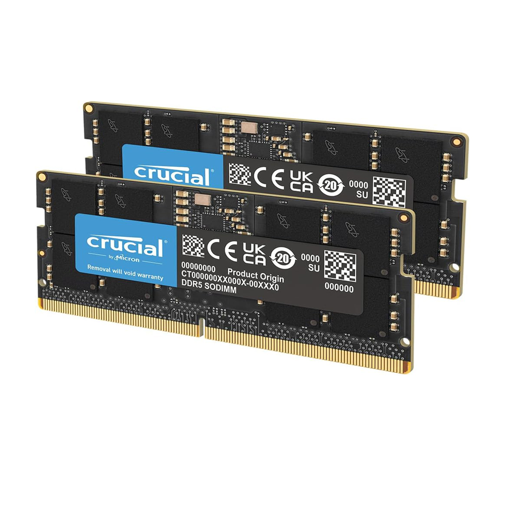 Crucial 32GB Notebook (Laptop) RAM (2x16GB) 5600MHz DDR5 CT2K16G56C46S5