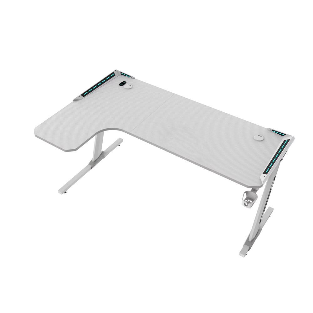 AOR L1-7 RGB White Gaming Desk - Without Installation (1400*1000*730mm)