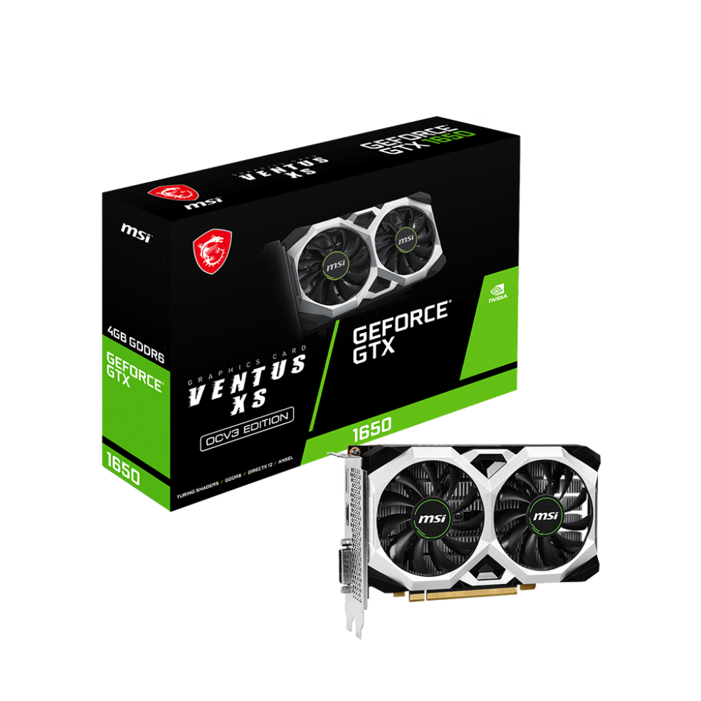 MSI GTX 1650 D6 Ventus XS OCV3 4GB GDDR6 128Bit DX12 | Graphic Card