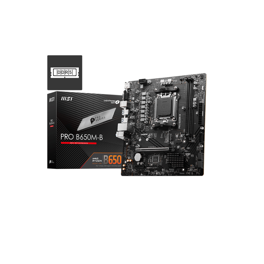 MSI Pro B650M-B DDR5 6800Mhz (OC) HDMI VGA M.2 MATX AM5