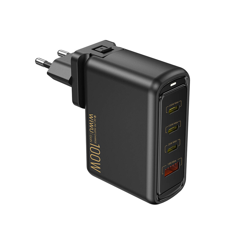 Wiwu Wi-U022W Warrior Series GaN Technology 100W QC+PD Universal Fast Charging Head
