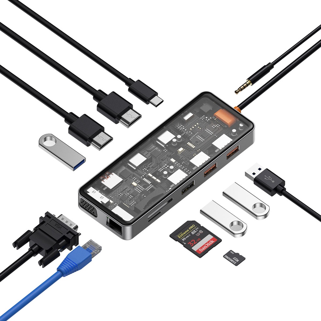 Wiwu CB012 Cyber 100W (12in1) Type-C Hub 