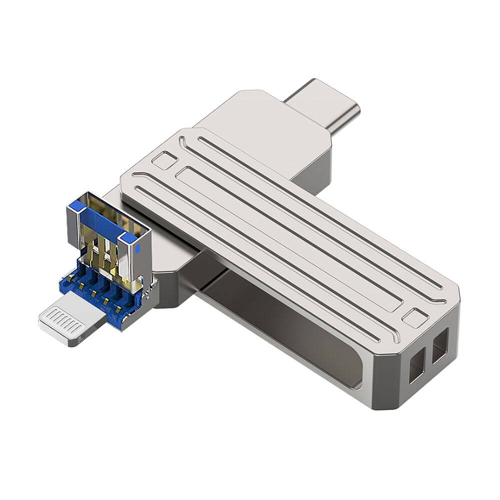 Wiwu Wi-FD001 3 in 1 USB3.2 128GB - 256GB Driver Disk USB-A + Lightning + Type-C OTG