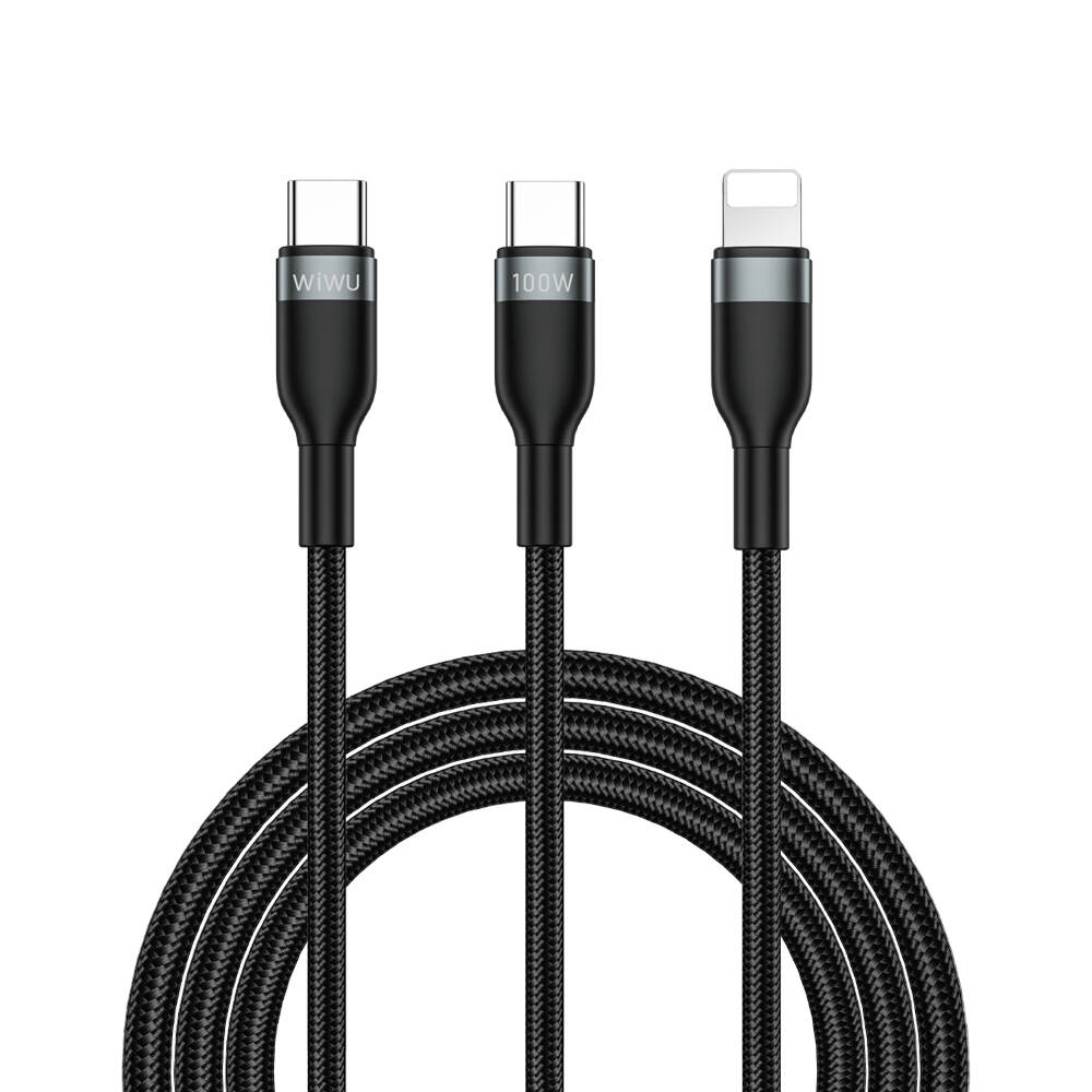 Wiwu Wi-C029 Concise Series 2in1 Type-C to Lightning PD Data and Charging Cable 100W 1.2M