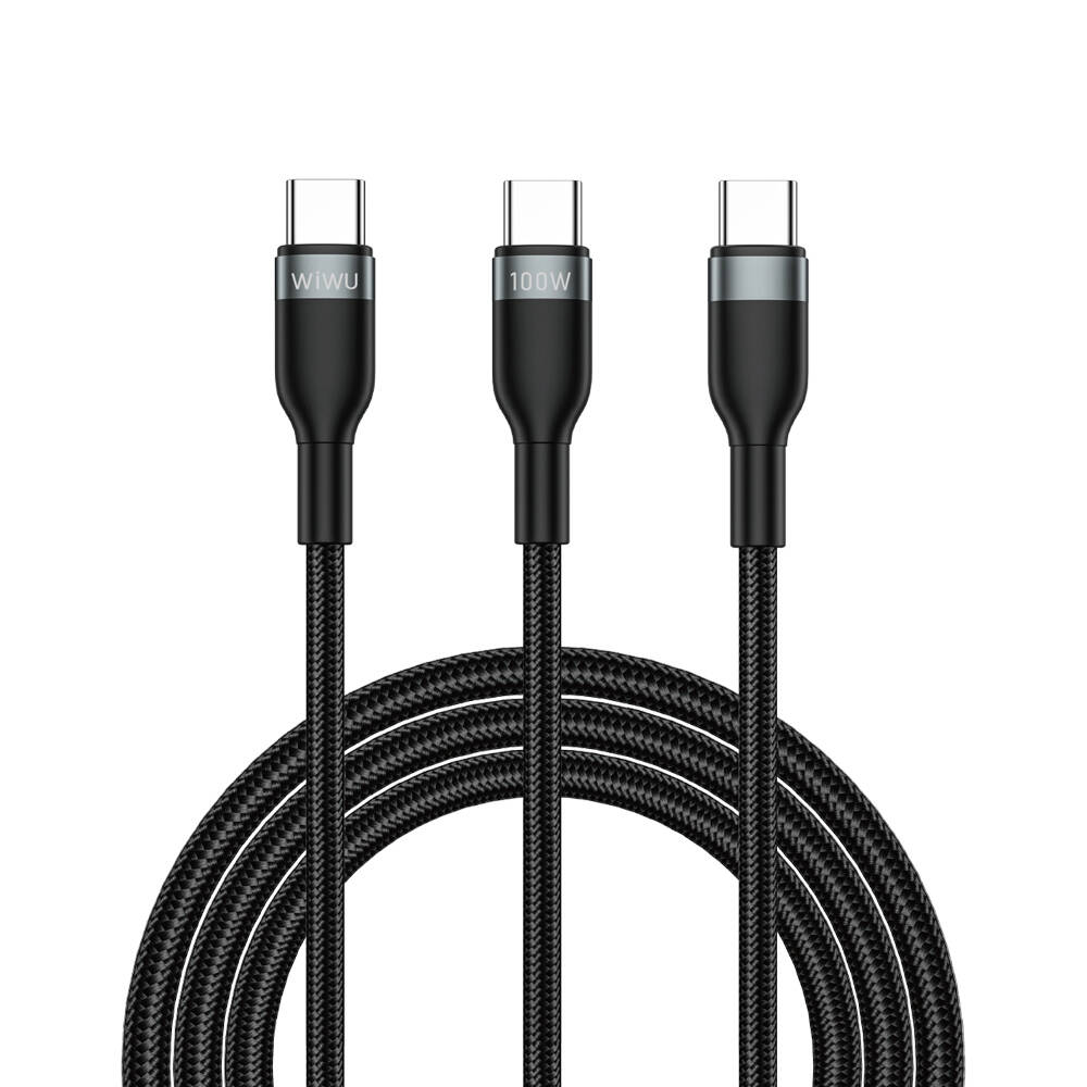 Wiwu Wi-C029 Concise Series 2in1 Type-C to Type-C PD Data and Charging Cable 100W 1.2M