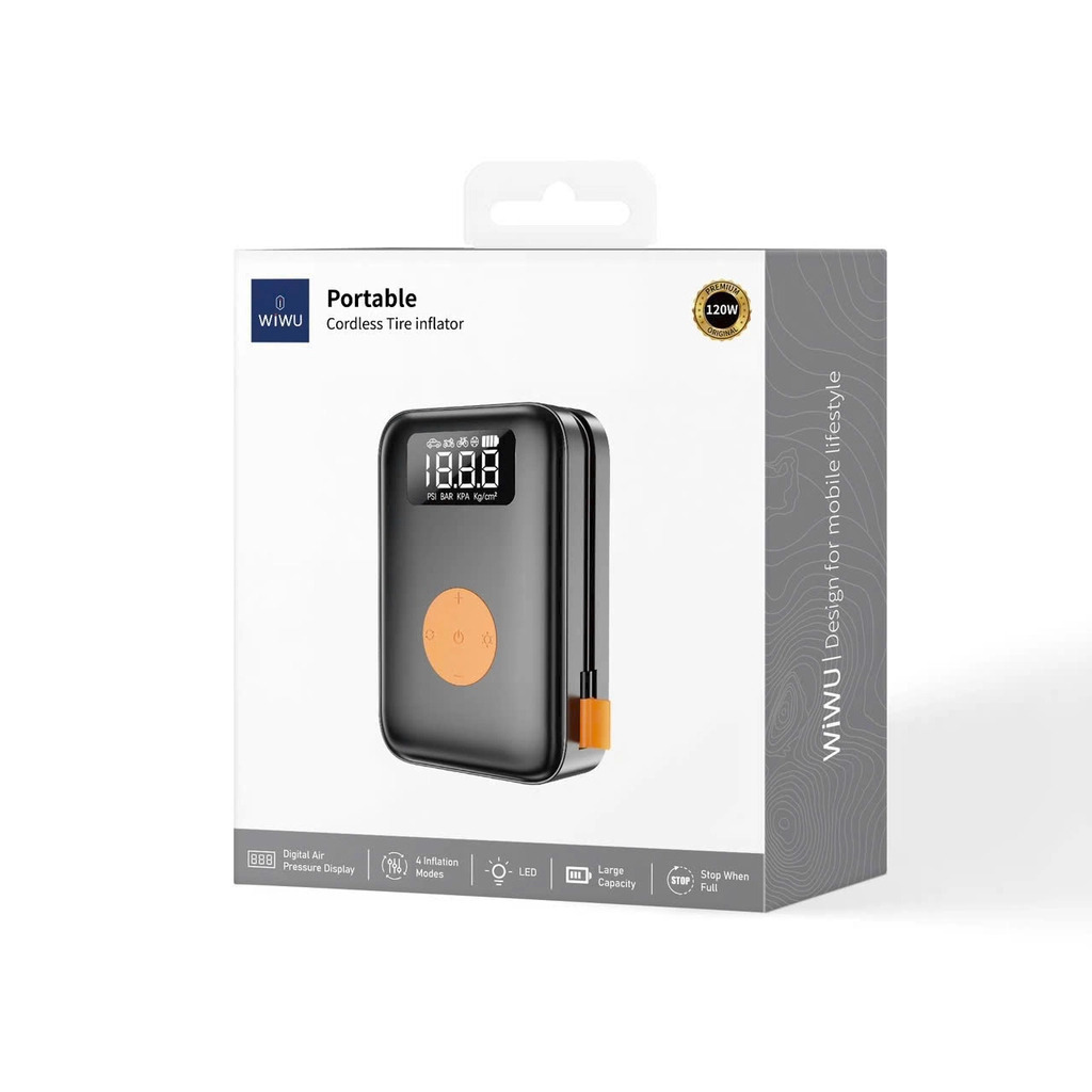 Wiwu WI-AI003 Portable Cordless Tire inflator Powerbank