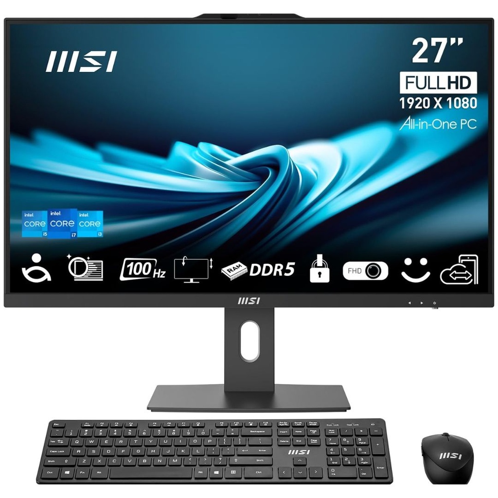 MSI PRO AP2721 14M-603 ALL-IN-ONE Core™ i5-14400 1TB SSD 8GB 27" (1920x1080) WIN11 BLACK Wireless Keyboard & Mouse ( AP272P 14M-603US)