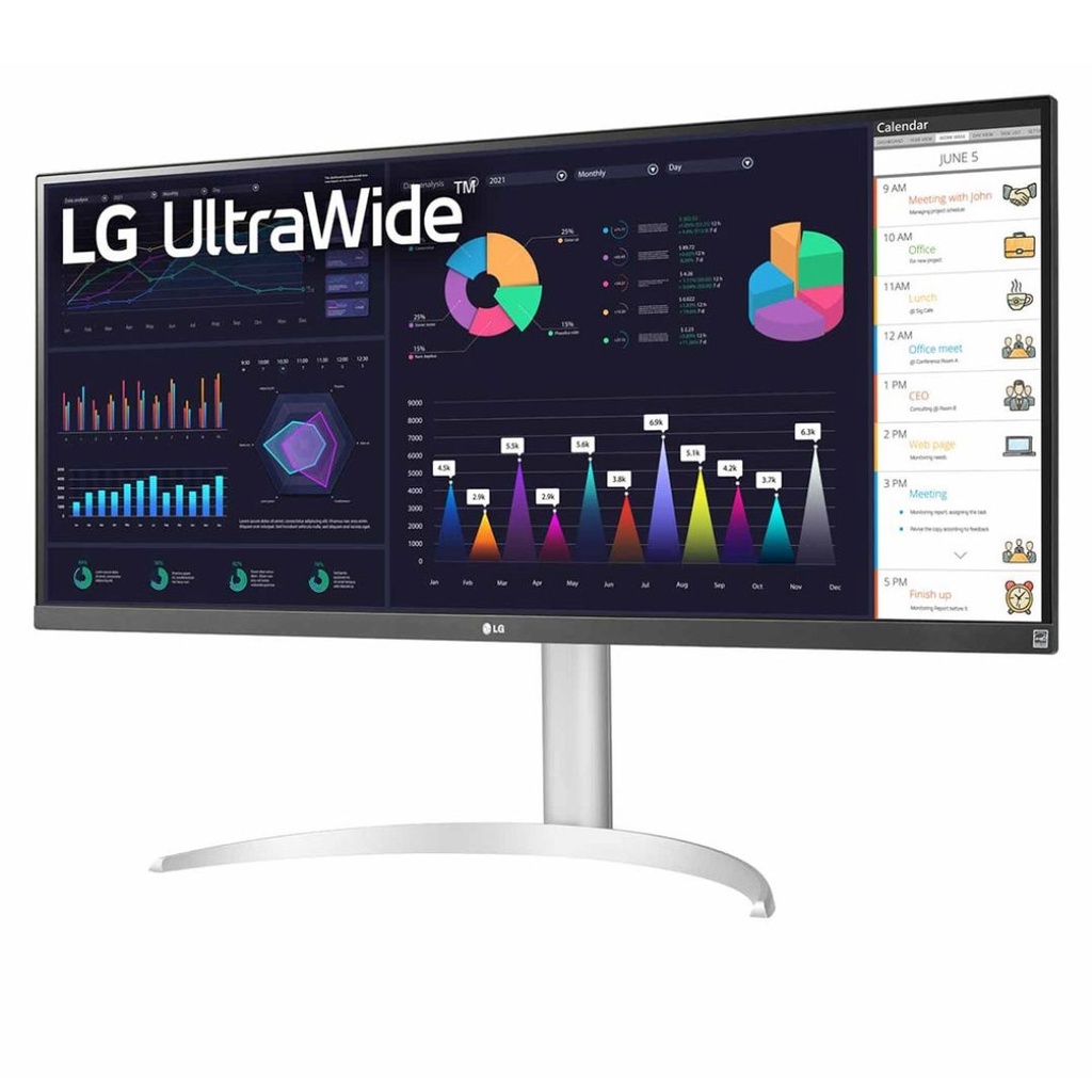 LG 34WQ650 34" UltraWide Monitor 34" (2560x1080) 100Hz IPS 5ms (GtG) 400 cd/m² HDR10 AMD FreeSync 1000:1 21:9 Tilt Adjustments