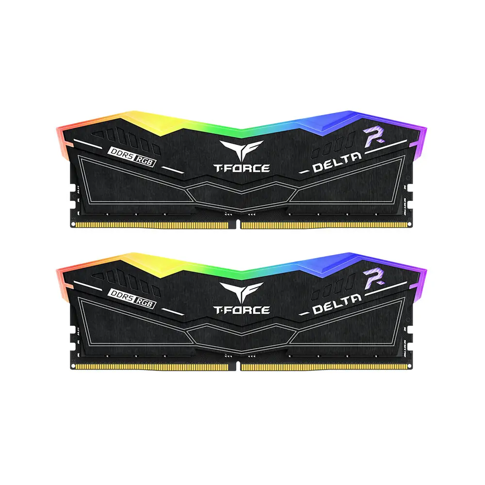 Team T-Force DELTA RGB Black 32GB 2x16GB 7600Mhz DDR5 Gaming Ram CL36 (FF3D532G7600HC36DDC01)