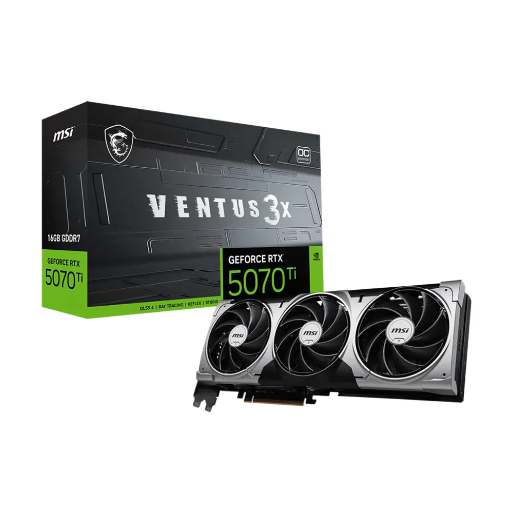 MSI Nvidia GeForce RTX 5070 Ti 16GB Ventus GDRR7 256Bit DX12 | Graphic Card