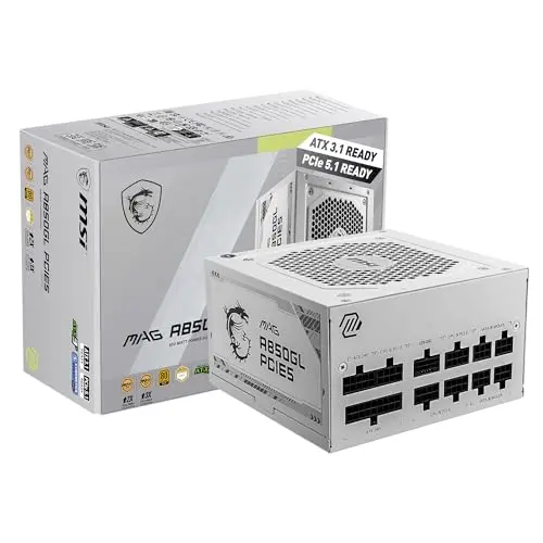 MSI MAG A850GL PCIE5 WHITE 850W 80+ GOLD PSU