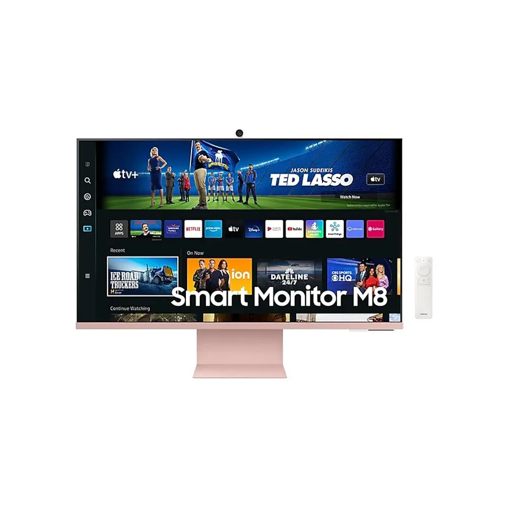 Samsung LS32CM80PUNXZA 32" M8 UHD Monitor with Smart TV Apps and Mobile Connectivity - Pink Smart Monitor