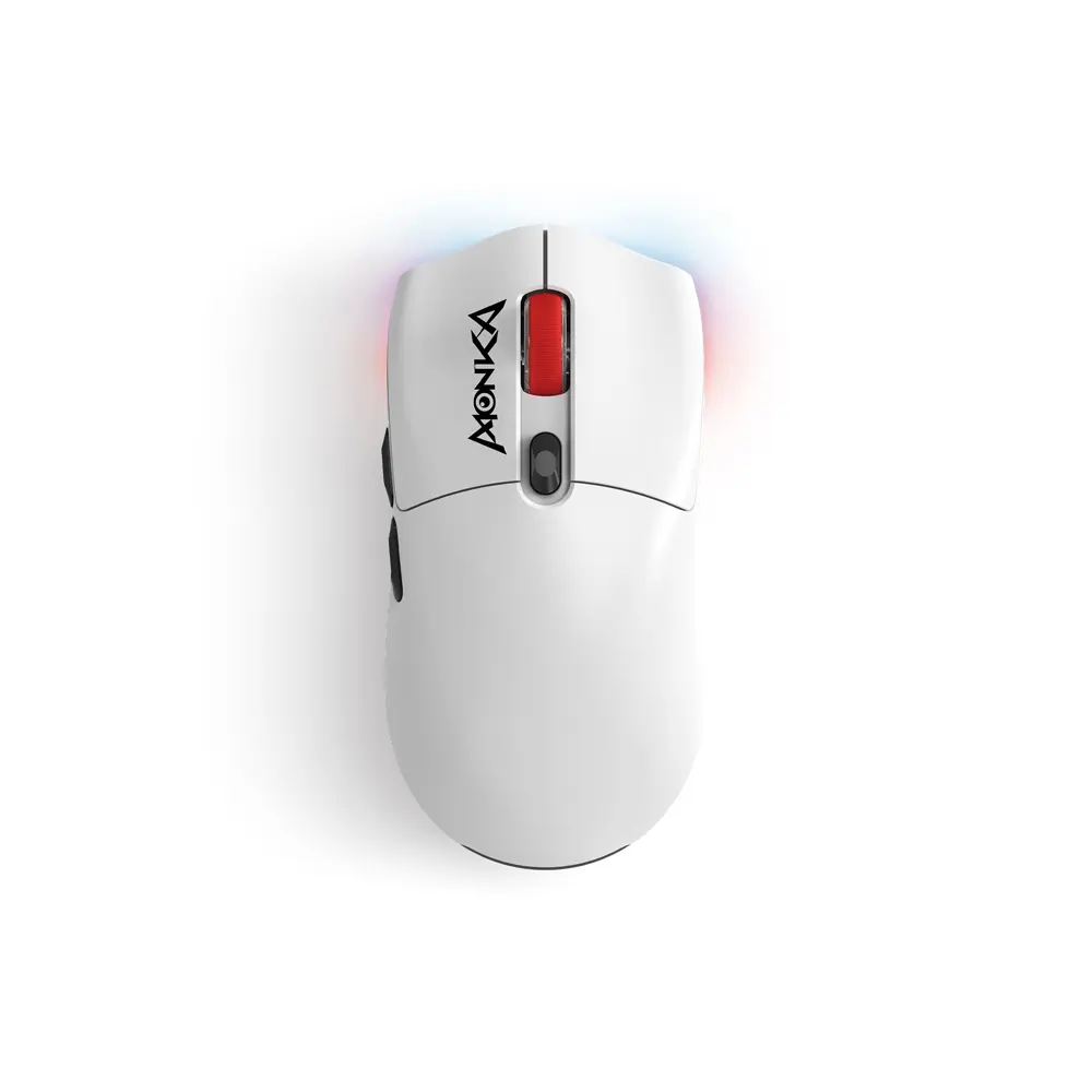 Monka G995W Guru 26000DPI RGB White Wireless Gaming Mouse