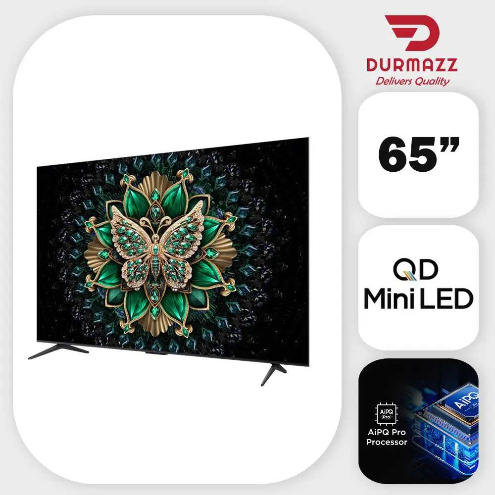 TCL 65" 65C6K 144 Hz Premium AiPQ Pro Processor QD-Mini LED, Up To HDR-512 TV Ultra Slim Design 