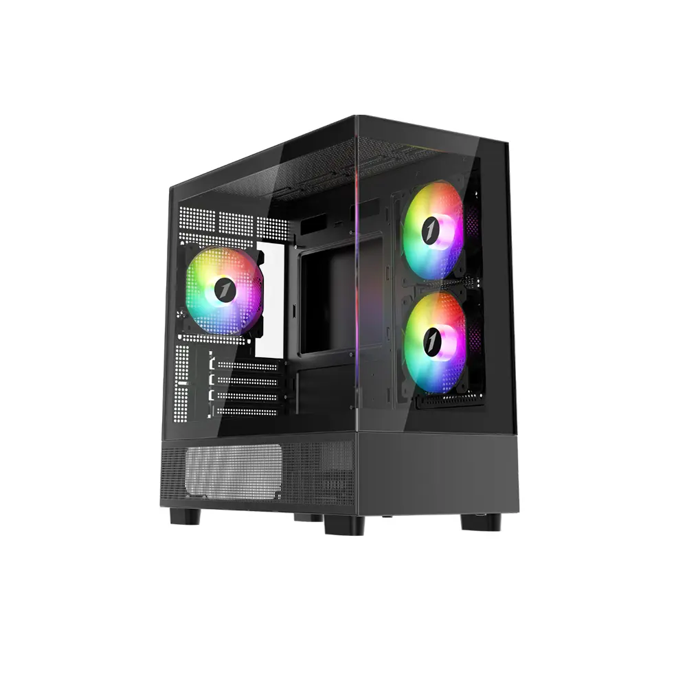 1stPlayer Mi5 - Support up to 9 fans Black ATX Case 