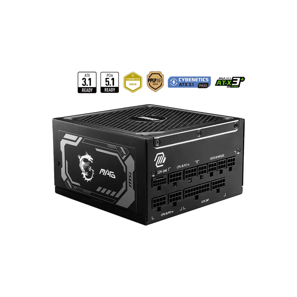 MSI MAG A1000GL PCIE5 1000W 80+ Gold Power Supply