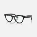 Ray-Ban - Meta Skyler S52 Shiny Black Frame, Clear Lenses, High Bridge Fit - Smart Glasses 