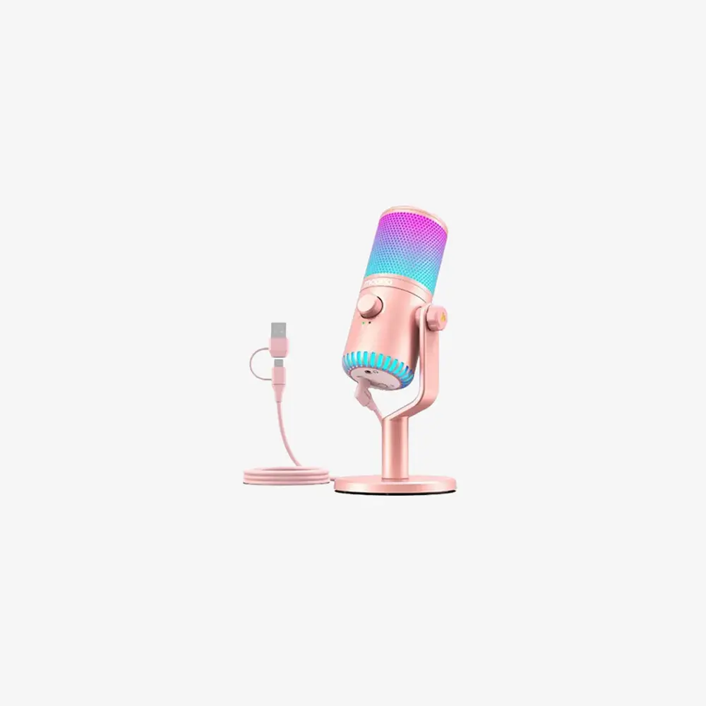 MAONO DM30RGB USB Gaming Microphone - Pink