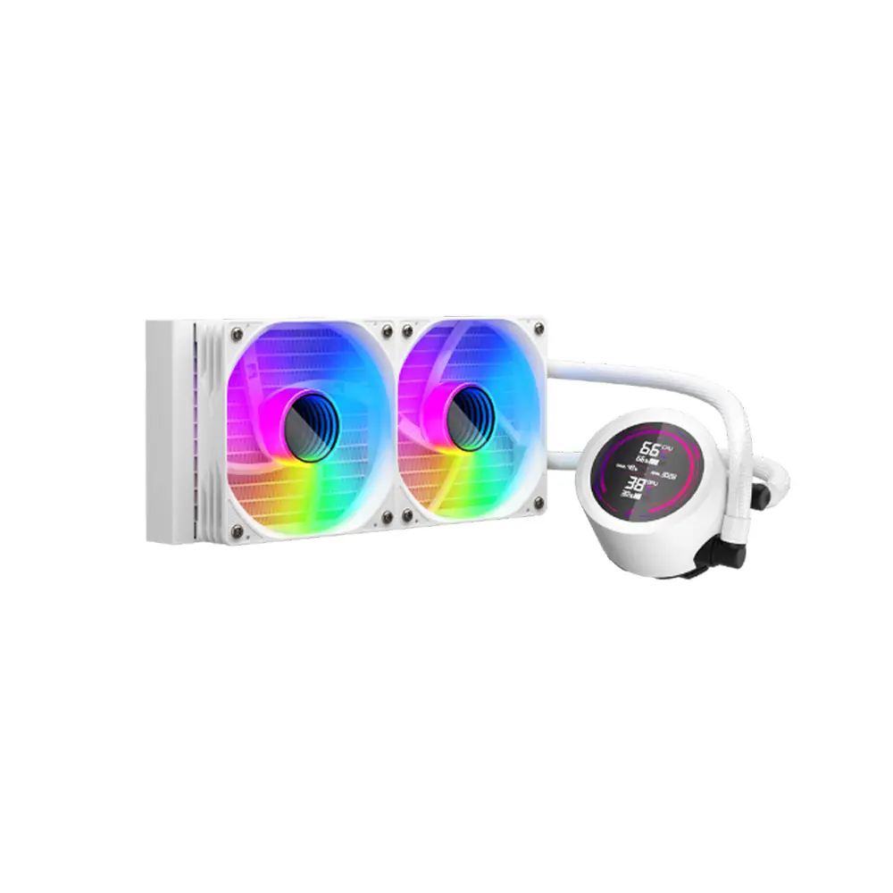 1stPlayer TS4-240-WH RGB Liquid cooler - White Cooling System