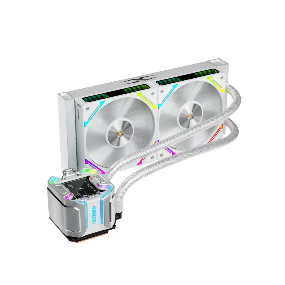 1stPlayer X-StarShip X-240-WH RGB Liquid Cooler - White Cooling System*