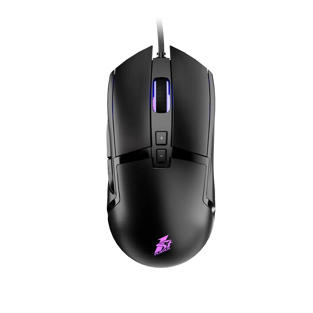 1stPlayer BH5.0 12,000DPI RGB Backlight Black Wired Gaming Mouse