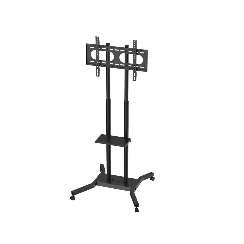 Adax CoreStand Compact Mobile TV Stand for 32"-75" Screens with Central Shelf